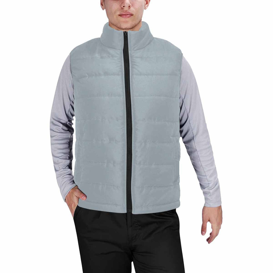 Misty Blue Gray Mens Padded Vest - Mens | Vests