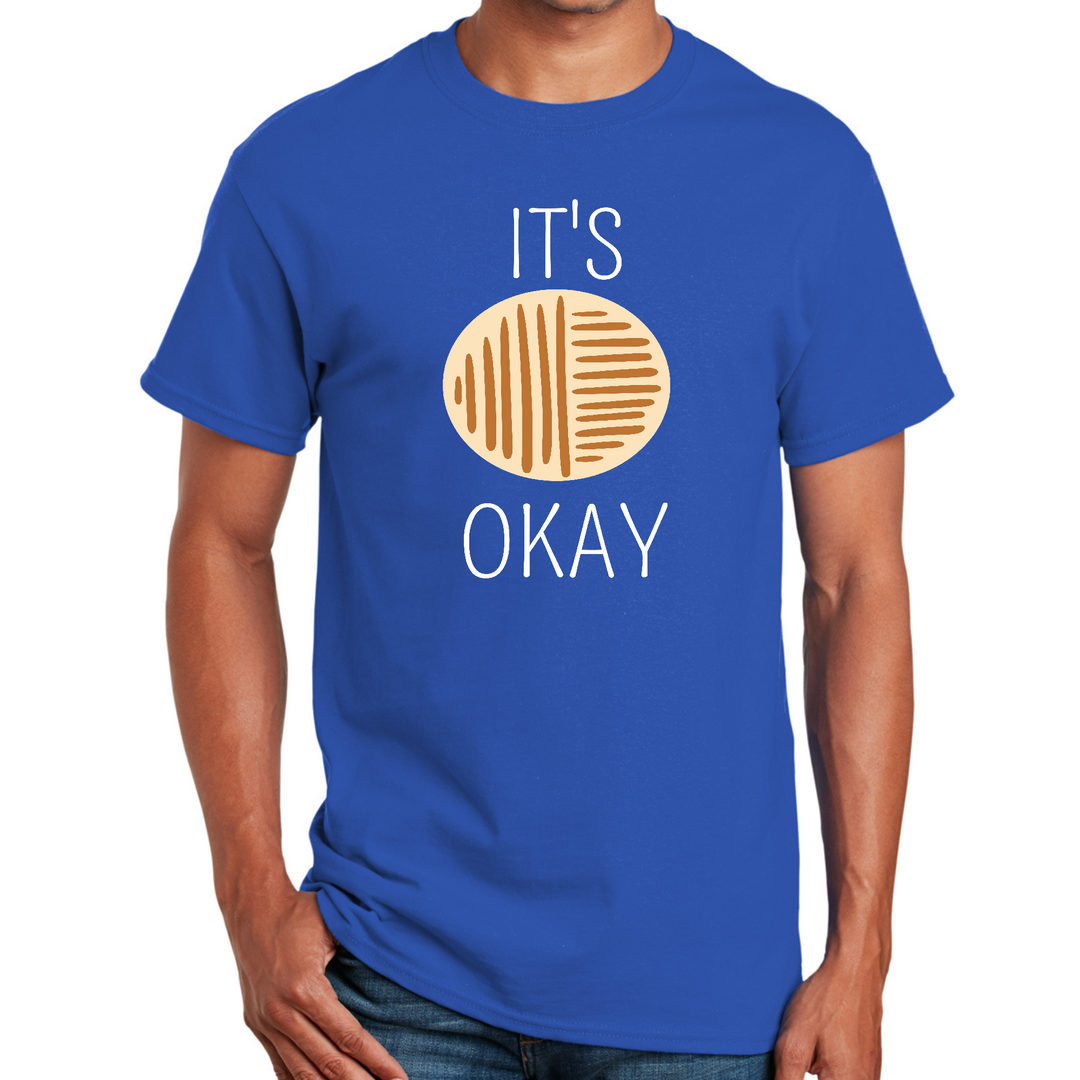 Mens Graphic T-Shirt Say It Soul, Its Okay - Royal Blue