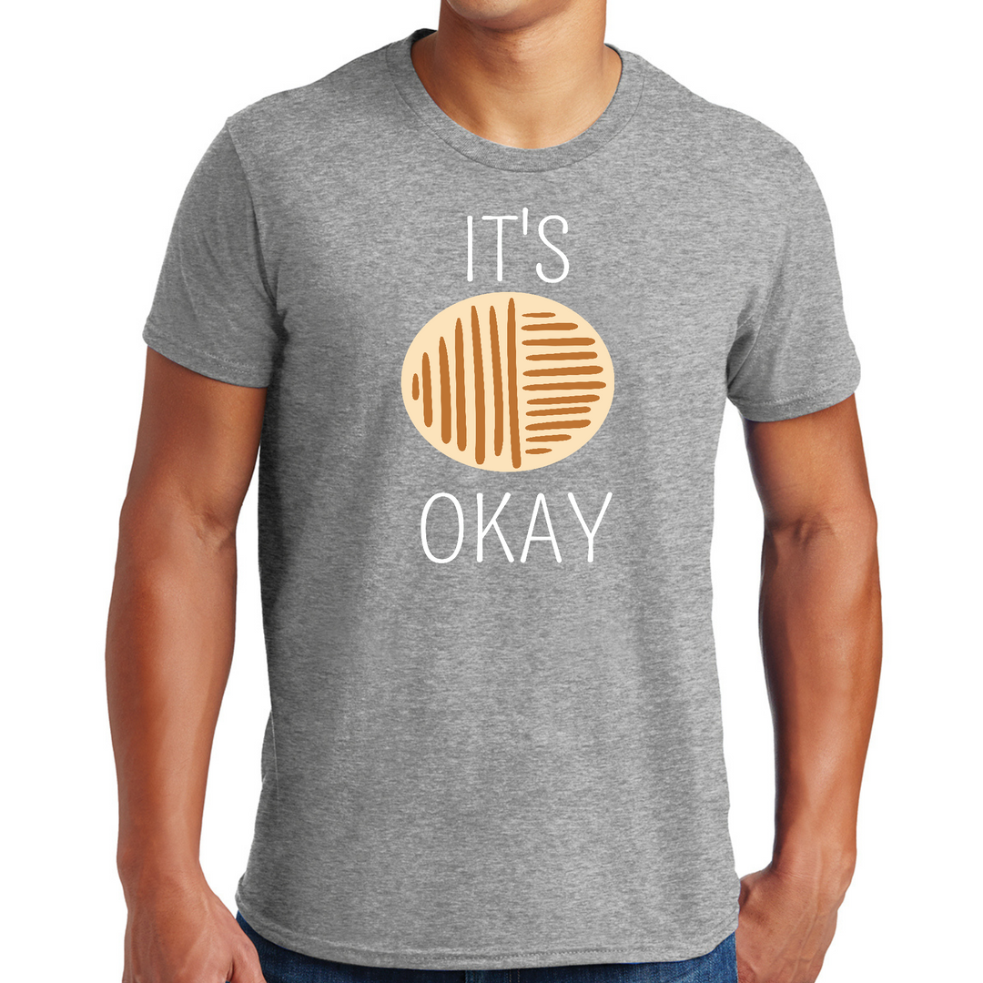 Mens Graphic T-Shirt Say It Soul, Its Okay - Grey Heather