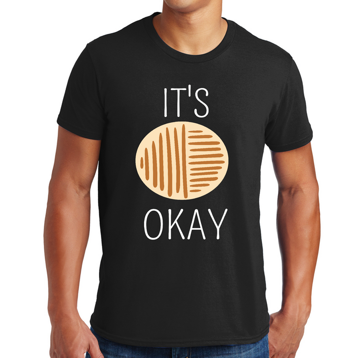 Mens Graphic T-Shirt Say It Soul, Its Okay - Black