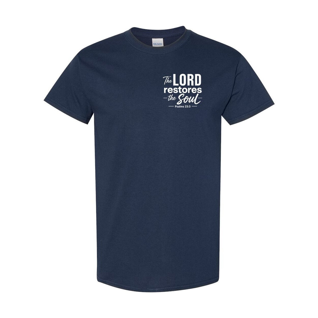 Graphic T-Shirt Inspirational Apparel inspired by Biblical Scripture Psalm 23:3