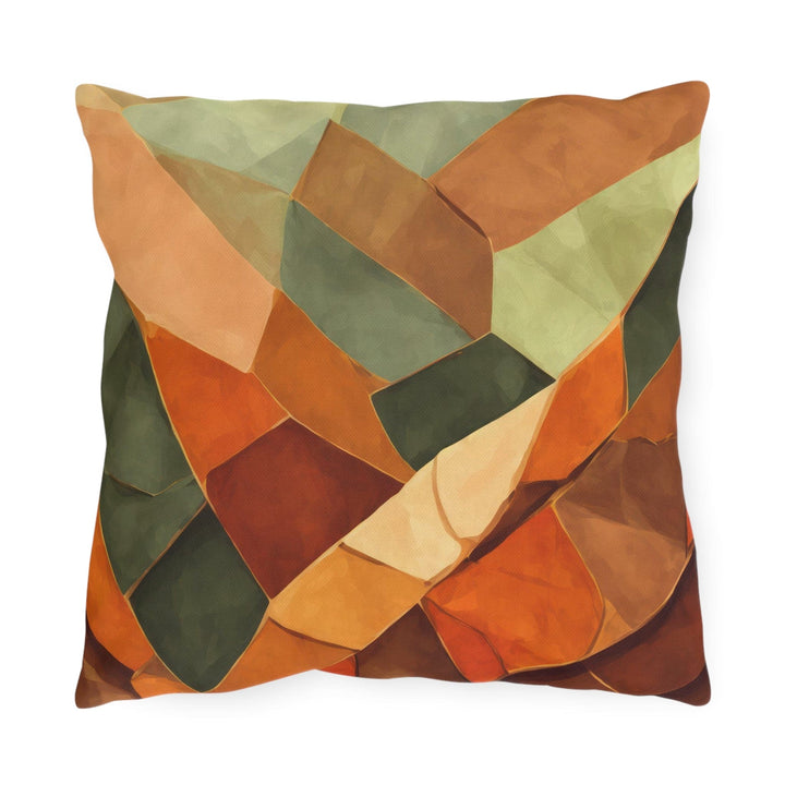 Decorative Indoor/outdoor Pillow - Rustic Red Abstract Pattern