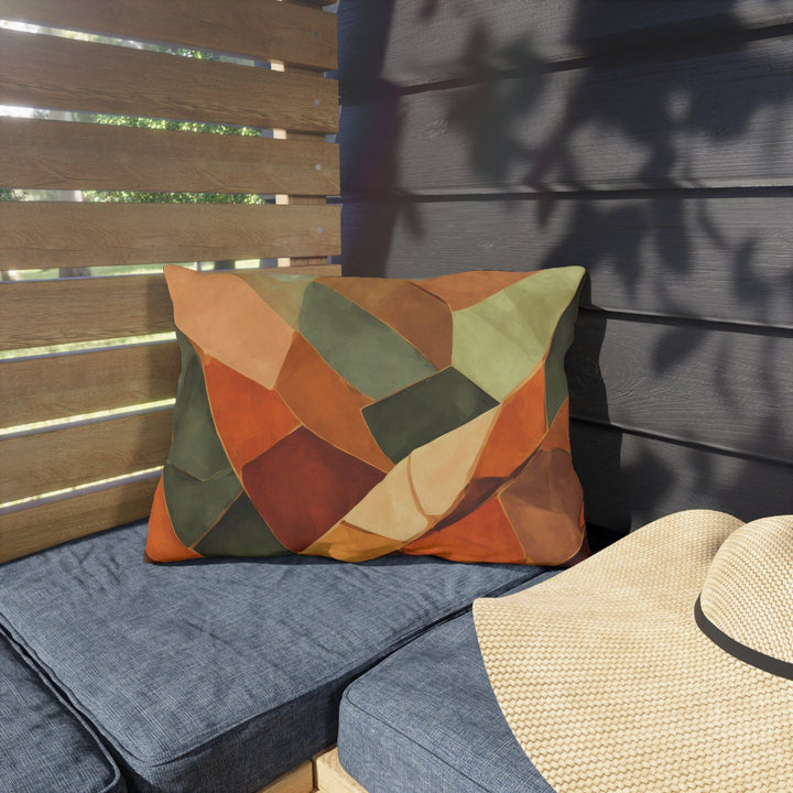 Decorative Indoor/outdoor Pillow - Rustic Red Abstract Pattern