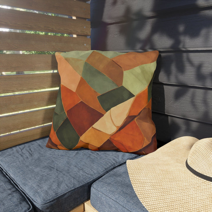 Decorative Indoor/outdoor Pillow - Rustic Red Abstract Pattern