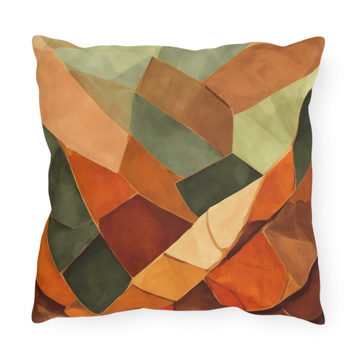 Decorative Indoor/outdoor Pillow - Rustic Red Abstract Pattern