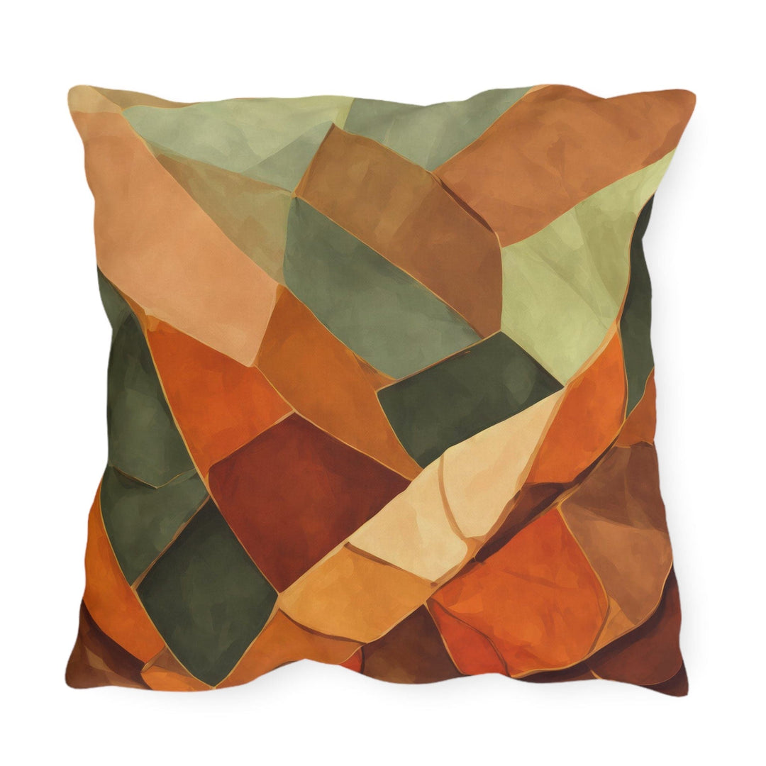 Decorative Indoor/outdoor Pillow - Rustic Red Abstract Pattern
