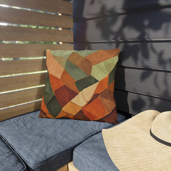 Decorative Indoor/outdoor Pillow - Rustic Red Abstract Pattern