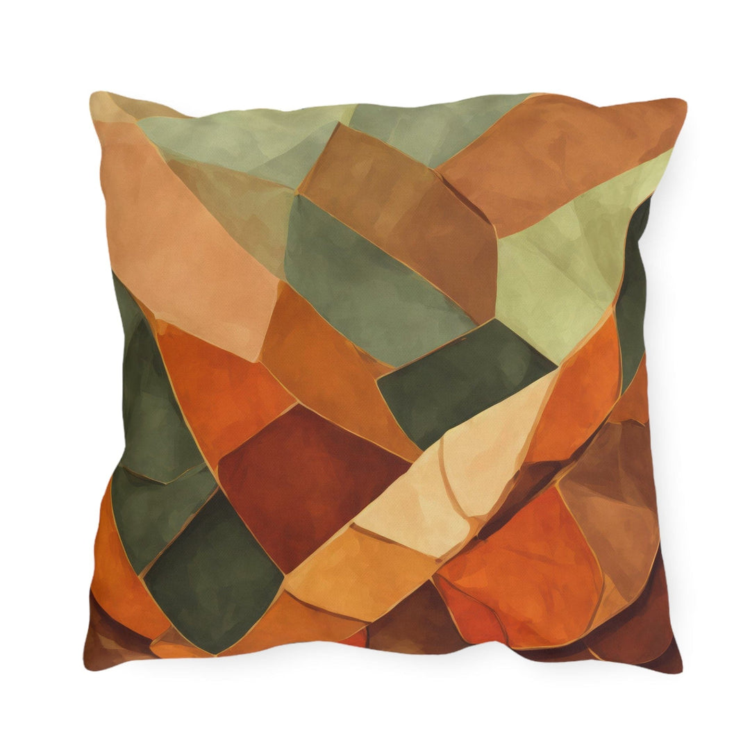 Decorative Indoor/outdoor Pillow - Rustic Red Abstract Pattern