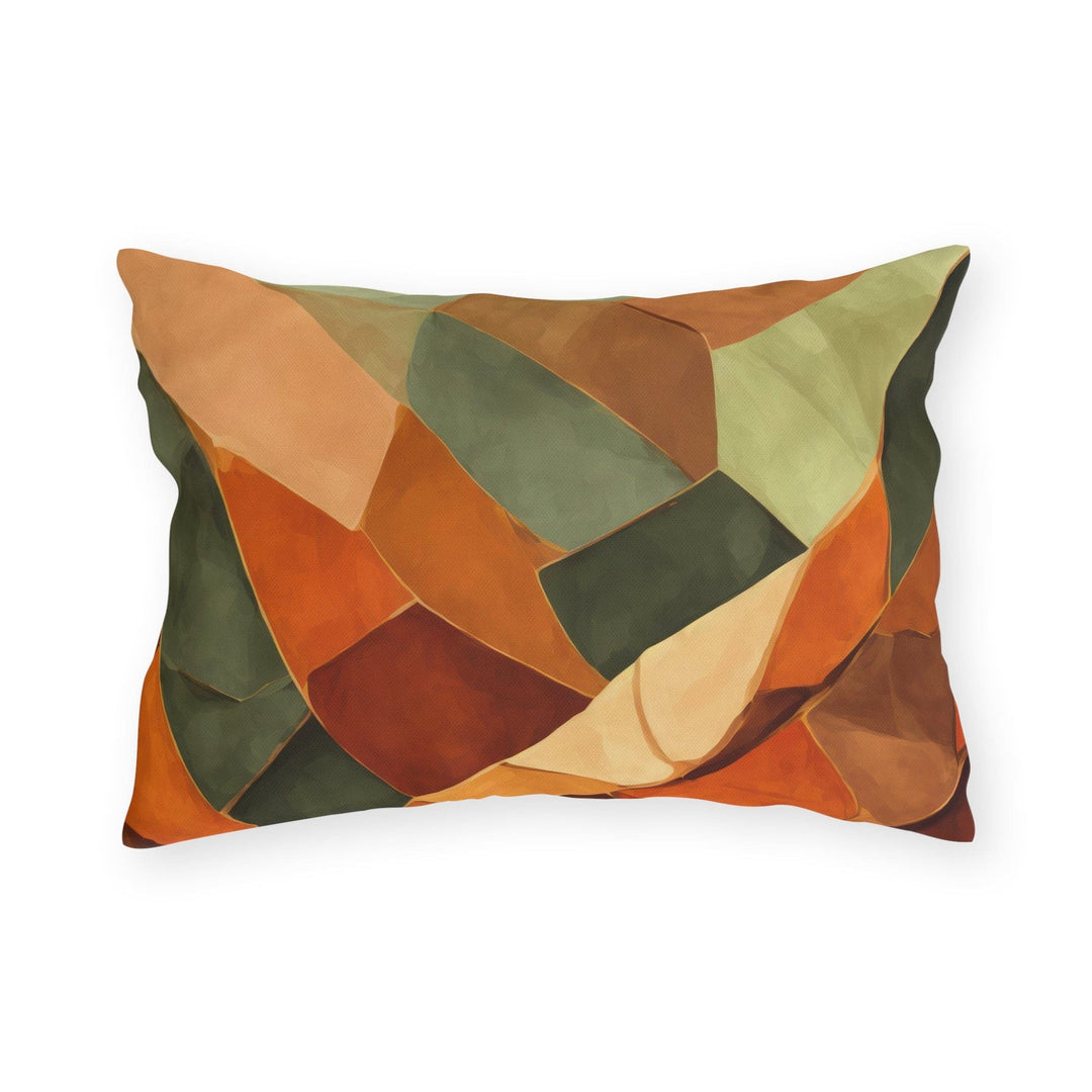 Decorative Indoor/outdoor Pillow - Rustic Red Abstract Pattern