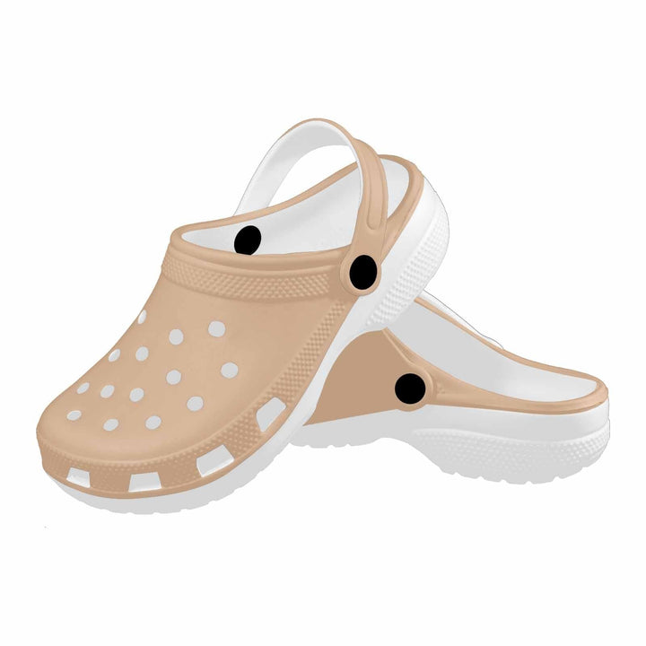 Pale Brown Custom Print Adults Clogs - Unisex | Clogs | Adults