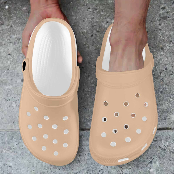 Pale Brown Custom Print Adults Clogs - Unisex | Clogs | Adults