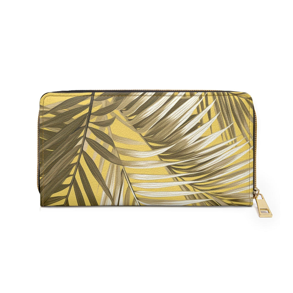 Palm Tree Brown and White Leaves with Yellow Background Minimalist Art Womens