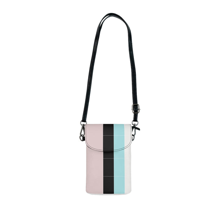 Pastel Colorblock Pink/black/blue Crossbody Cell Phone Wallet Purse