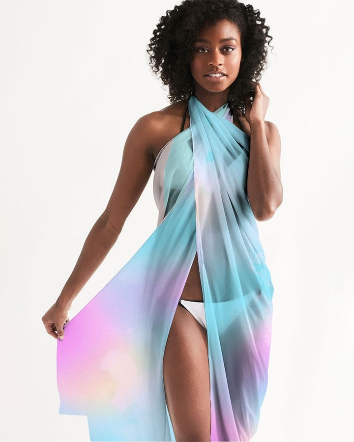 Pastel Horizon Swim Cover Up Sarong - Womens | Oversized Scarf | Sarong Swim