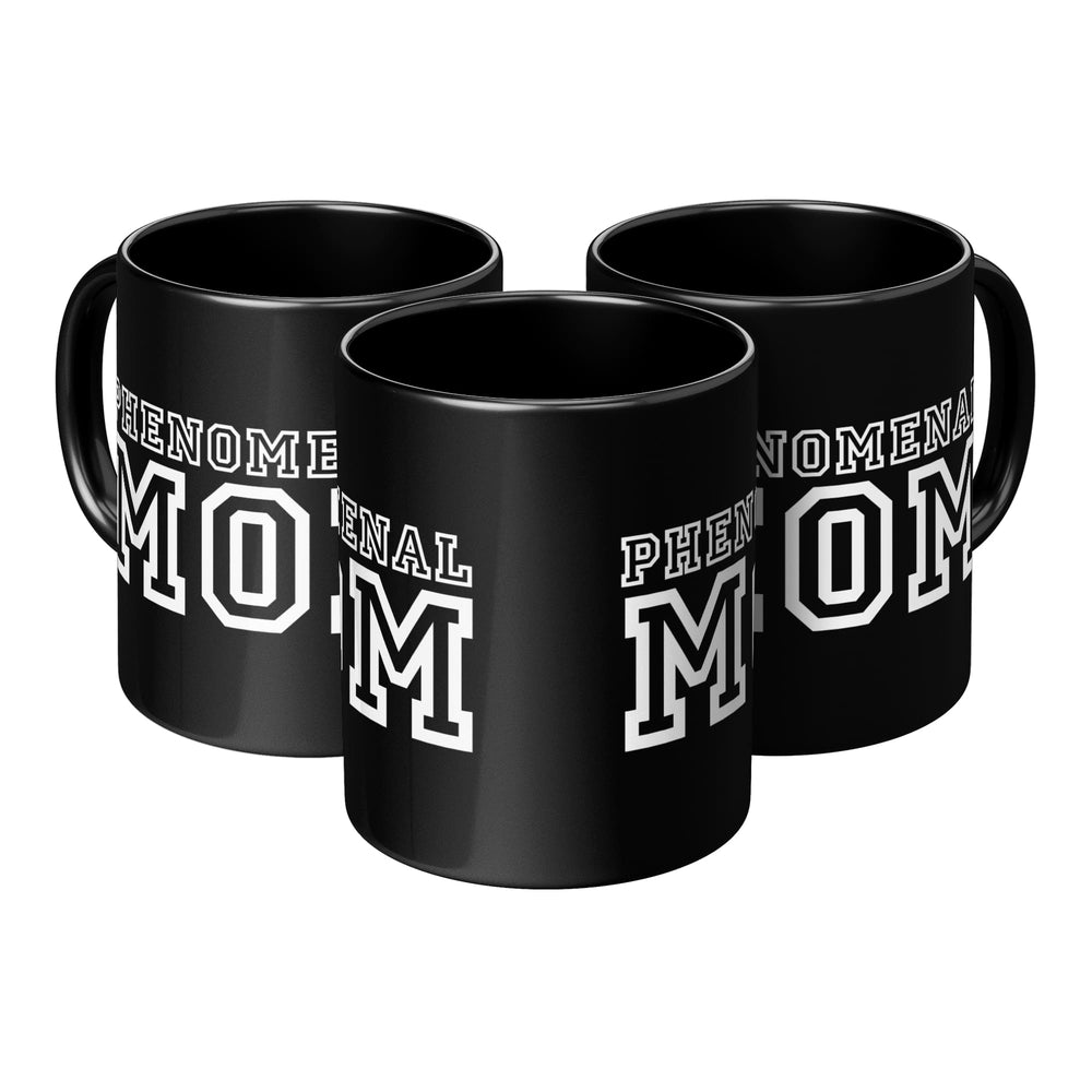 Phenomenal Mom - Black Ceramic Mug 11oz - Coffee Mugs