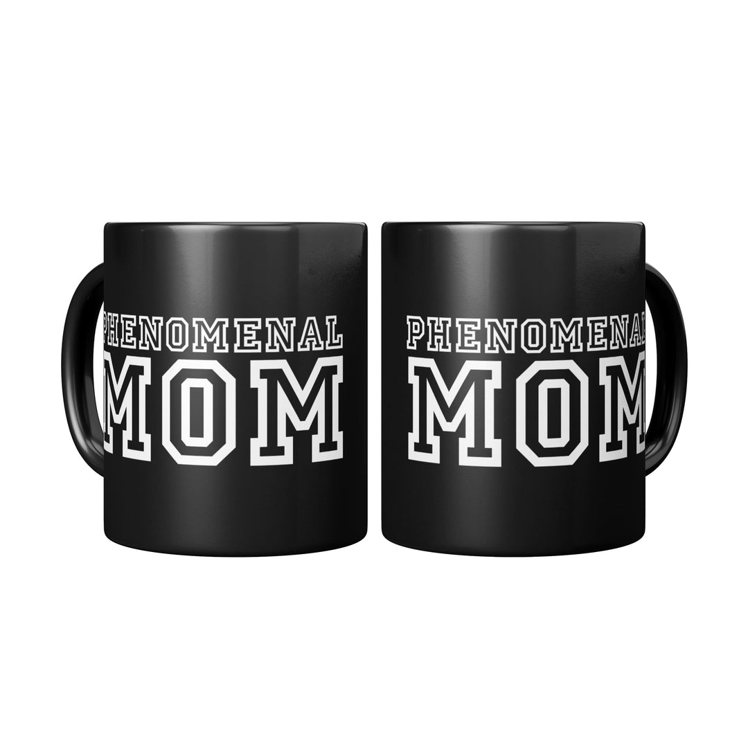 Phenomenal Mom - Black Ceramic Mug 11oz - Coffee Mugs