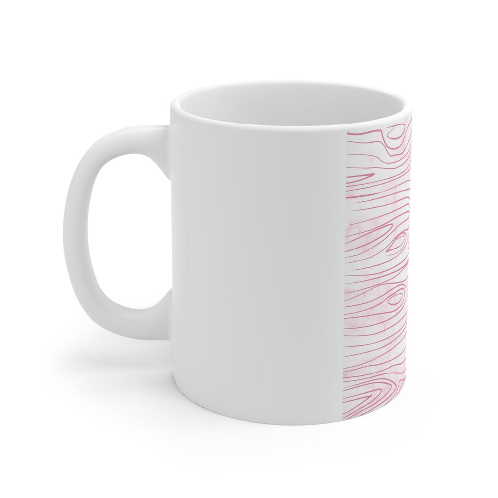 Pink Line Art Sketch Print Printify / Decor / Ceramic Mug 11oz - Aop