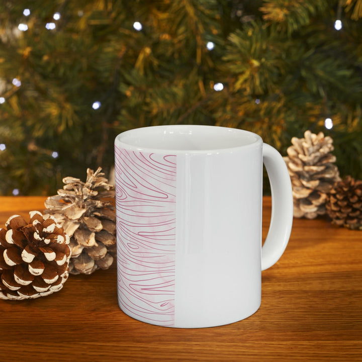 Pink Line Art Sketch Print Printify / Decor / Ceramic Mug 11oz - Aop