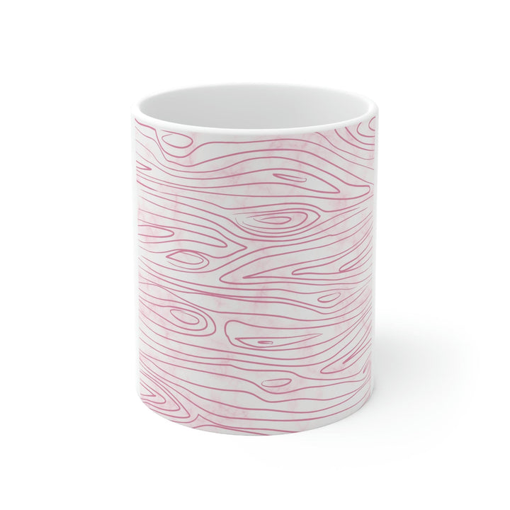 Pink Line Art Sketch Print Printify / Decor / Ceramic Mug 11oz - Aop