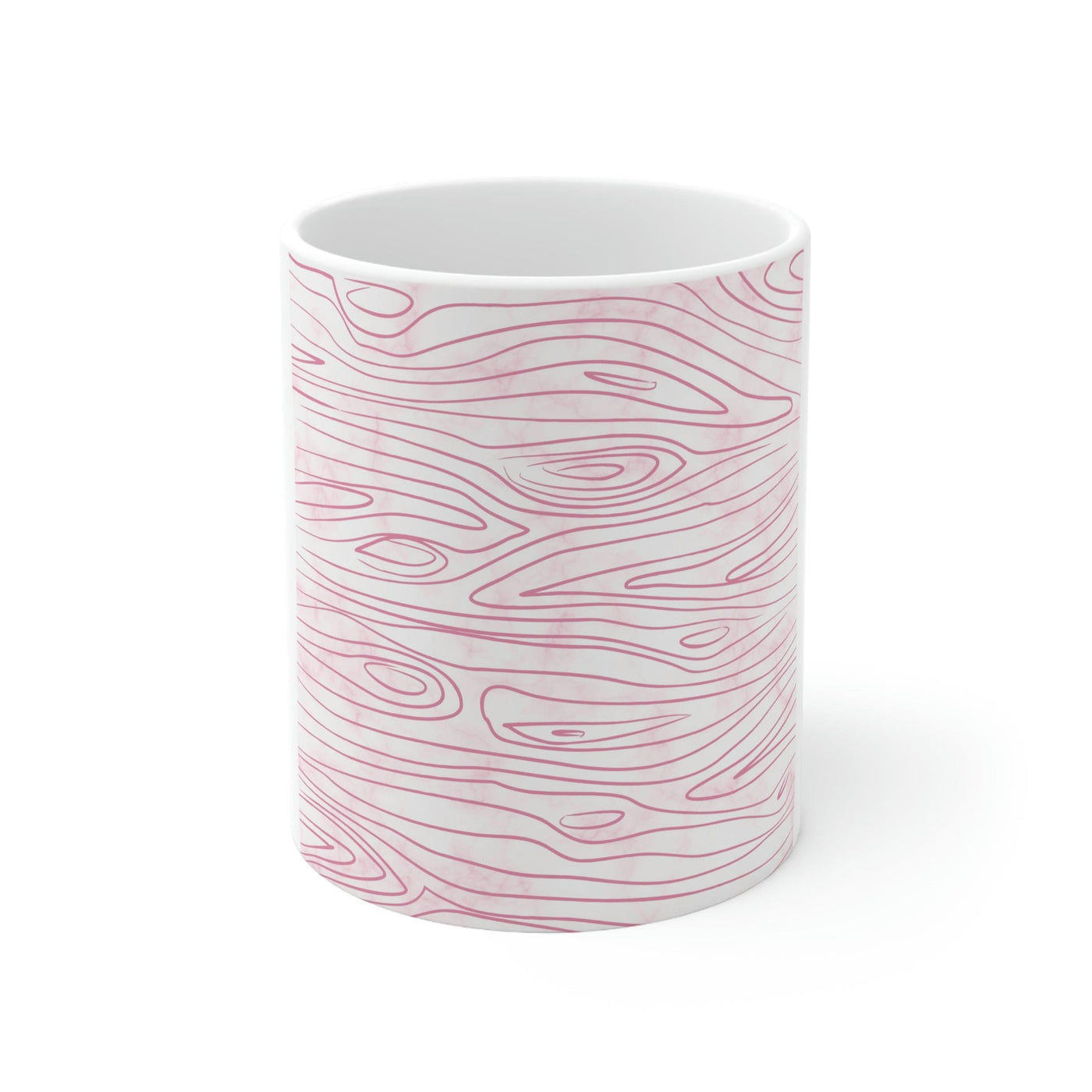 Pink Line Art Sketch Print Printify / Decor / Ceramic Mug 11oz - Aop
