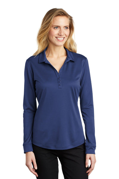 Port Authority Ladies Silk Touch ’ Performance Long Sleeve Polo. L540ls