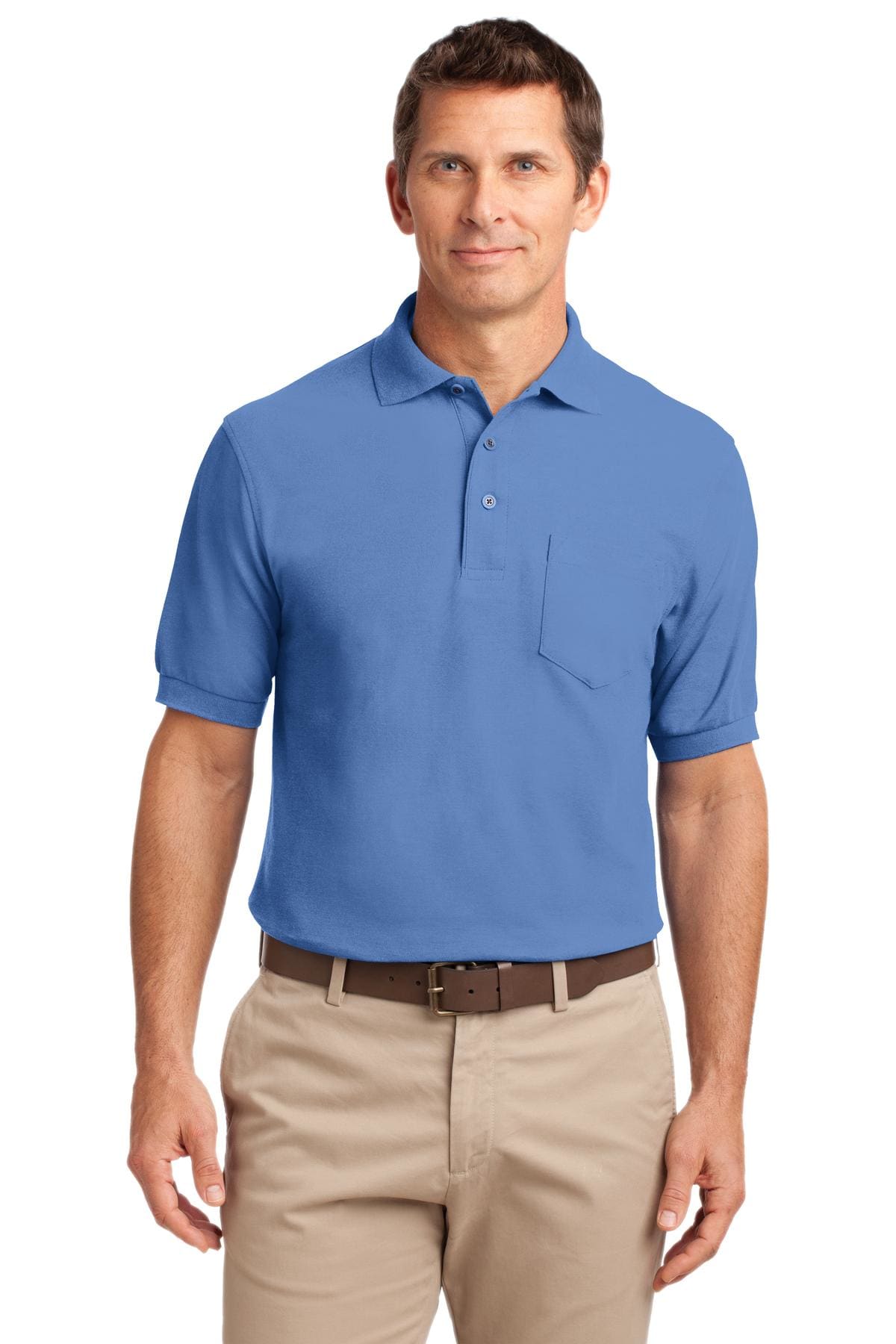 Port Authority Tall Silk Touch’ Polo With Pocket. Tlk500p - Activewear / Shirts