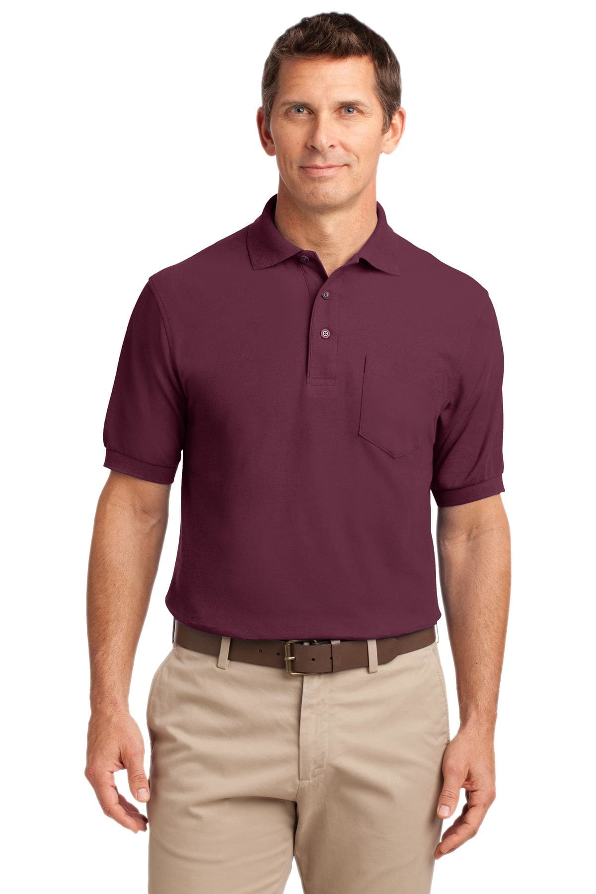 Port Authority Tall Silk Touch’ Polo With Pocket. Tlk500p - Activewear / Shirts