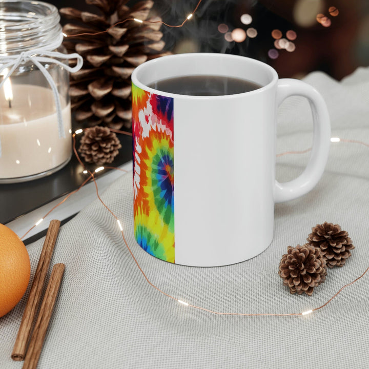 Psychedelic Rainbow Tie Dye Printify / Decor / Ceramic Mug 11oz - Aop