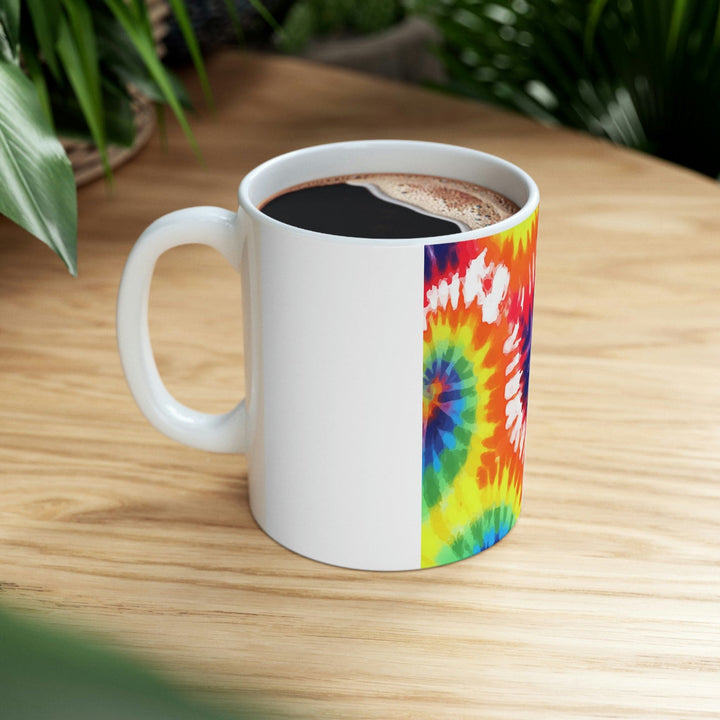 Psychedelic Rainbow Tie Dye Printify / Decor / Ceramic Mug 11oz - Aop