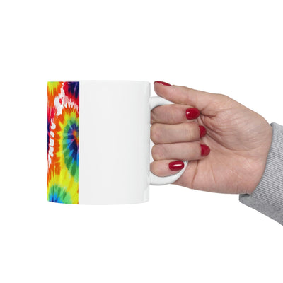 Psychedelic Rainbow Tie Dye Printify / Decor / Ceramic Mug 11oz - Aop