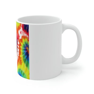Psychedelic Rainbow Tie Dye Printify / Decor / Ceramic Mug 11oz - Aop