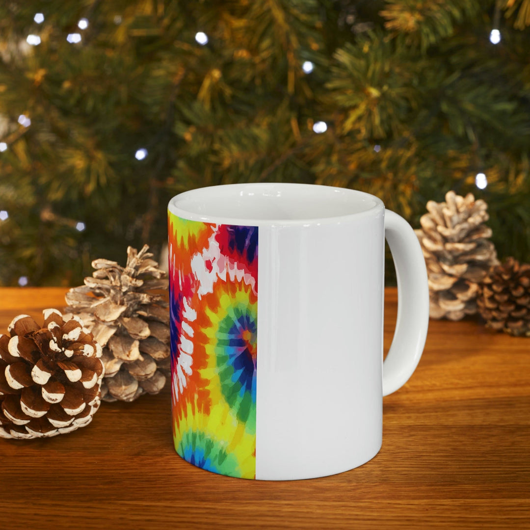 Psychedelic Rainbow Tie Dye Printify / Decor / Ceramic Mug 11oz - Aop