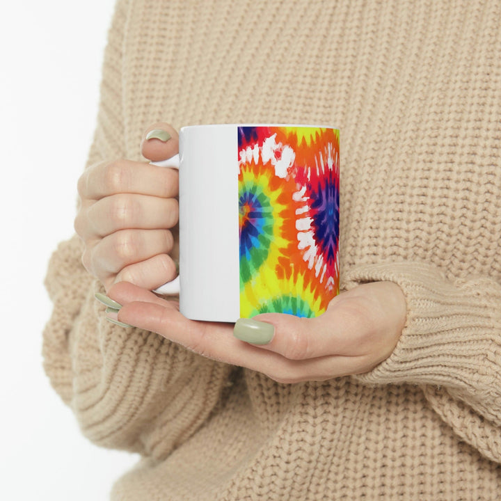 Psychedelic Rainbow Tie Dye Printify / Decor / Ceramic Mug 11oz - Aop