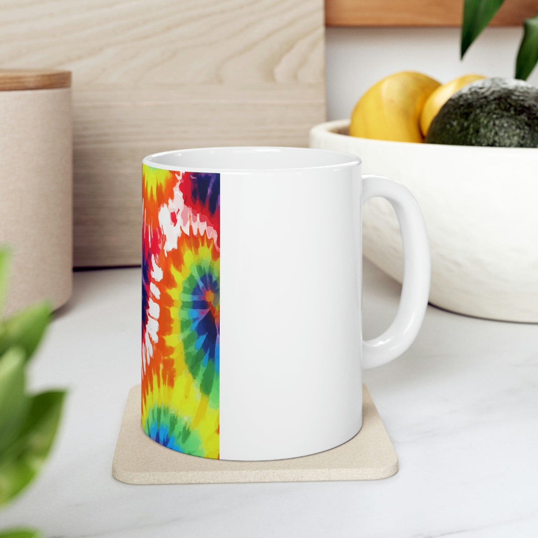 Psychedelic Rainbow Tie Dye Printify / Decor / Ceramic Mug 11oz - Aop