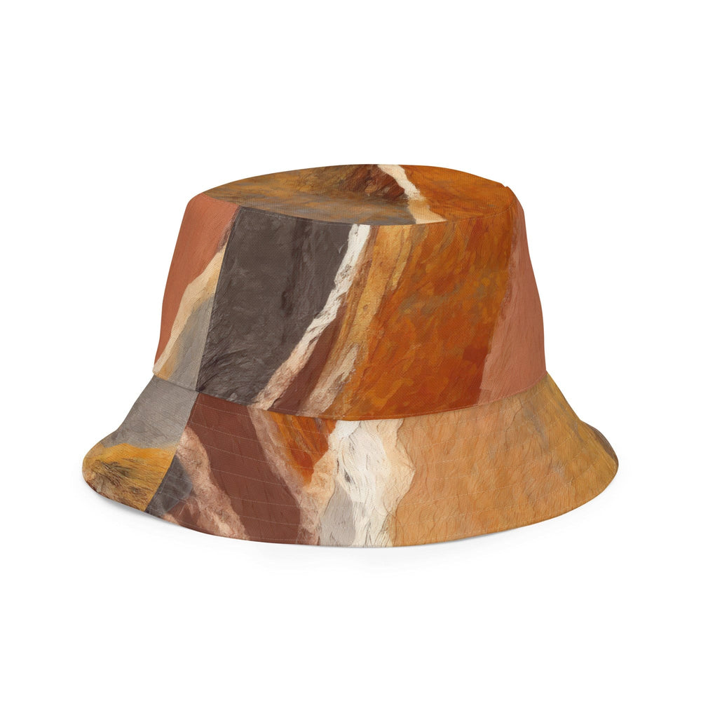 Reversible Bucket Hat Rustic Brown Stone Print - Unisex | Bucket Hats