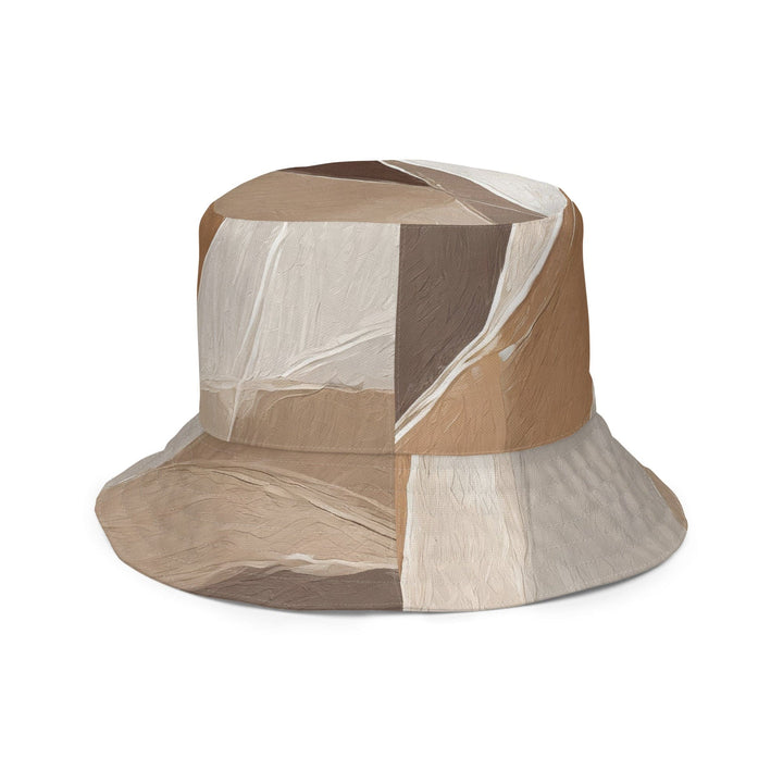 Reversible Bucket Hat Rustic Brown Stone Print 2 - Unisex | Bucket Hats