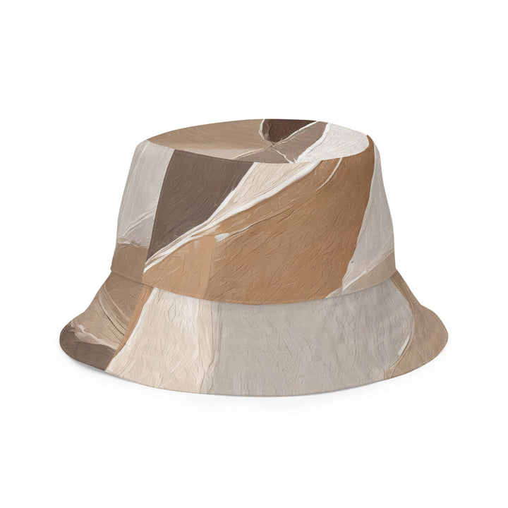 Reversible Bucket Hat Rustic Brown Stone Print 2 - Unisex | Bucket Hats