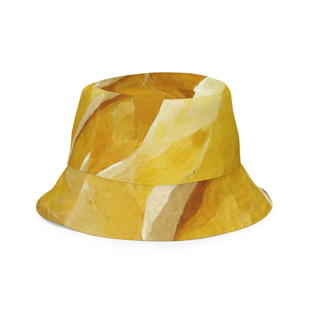 Reversible Bucket Hat Rustic Yellow Stone Print - Unisex | Bucket Hats