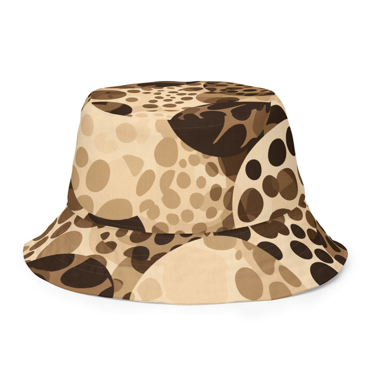 Reversible Bucket Hat Beige Brown Spotted Print - Unisex | Bucket Hats