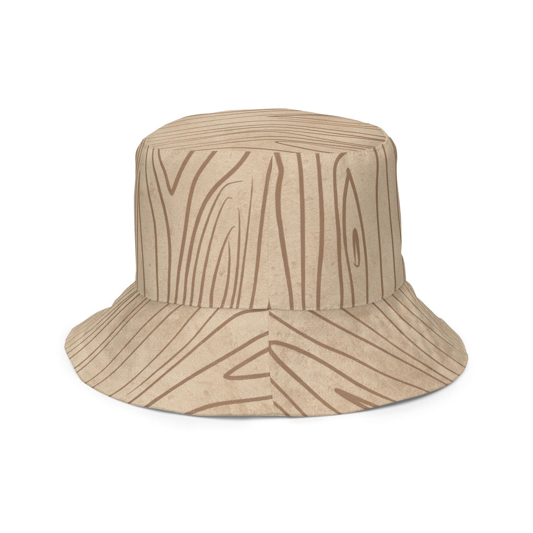 Reversible Bucket Hat Beige Brown Tree Sketch Lines - Unisex | Bucket Hats