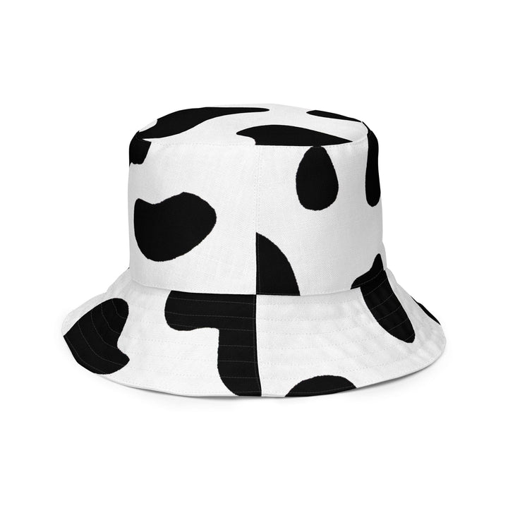 Reversible Bucket Hat Black White Cow Print - Unisex | Bucket Hats