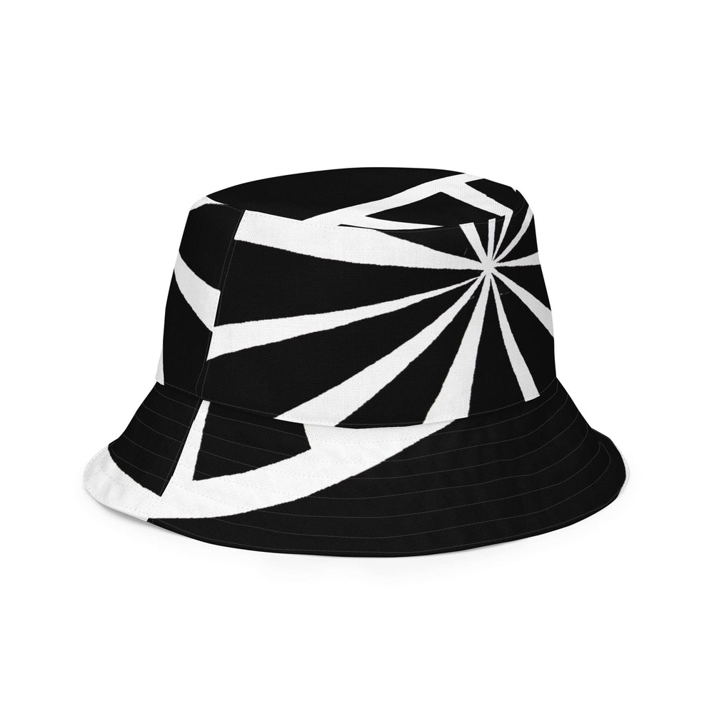 Reversible Bucket Hat Black and White Geometric Pattern 2 - Unisex | Bucket Hats