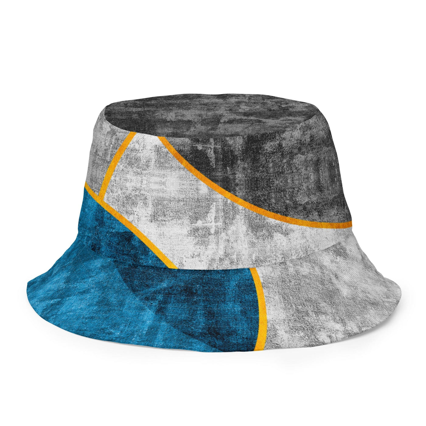 Reversible Bucket Hat Blue Grey Design - Unisex / Bucket Hats