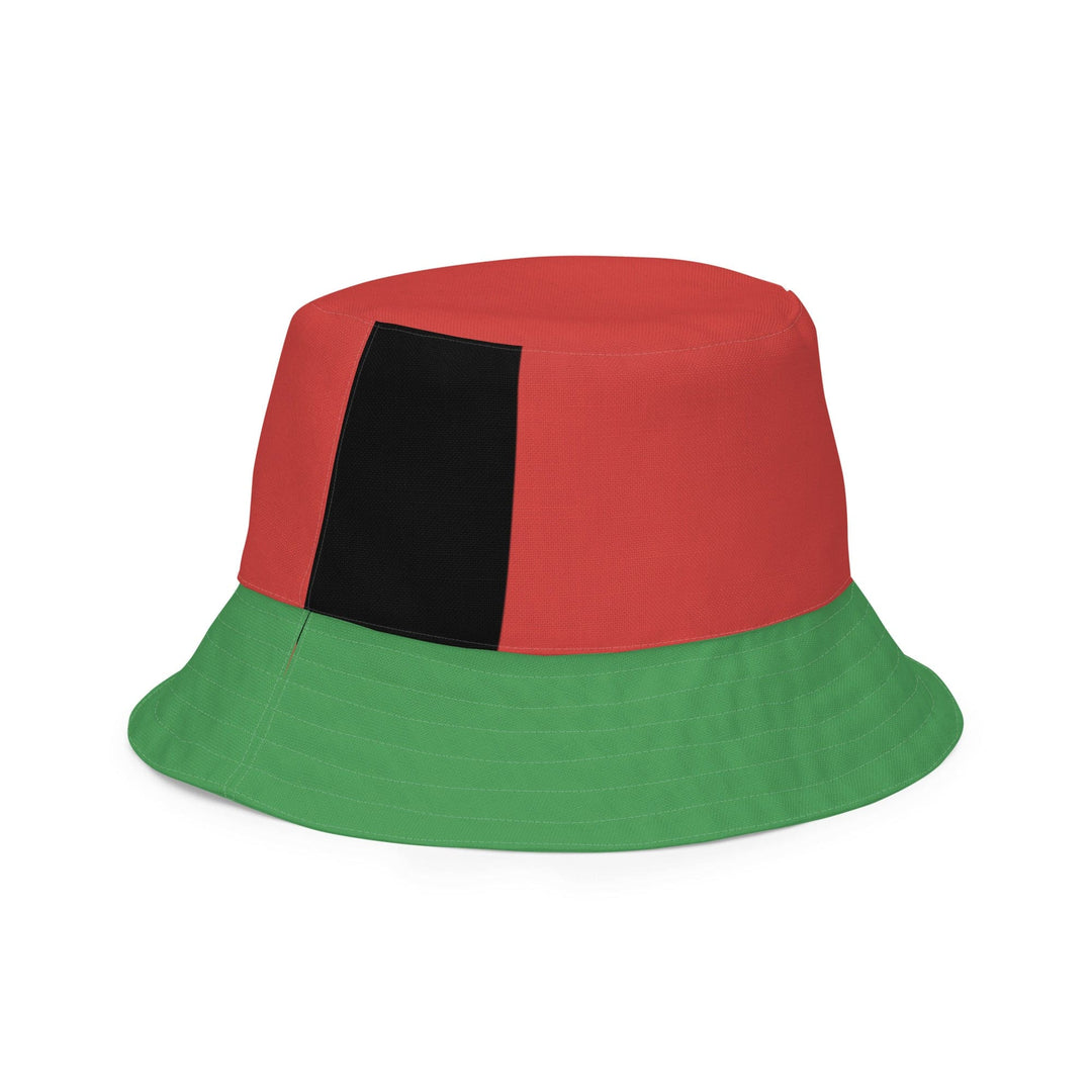 Reversible Bucket Hat Black Red Green Stripped 4 - Unisex | Bucket Hats