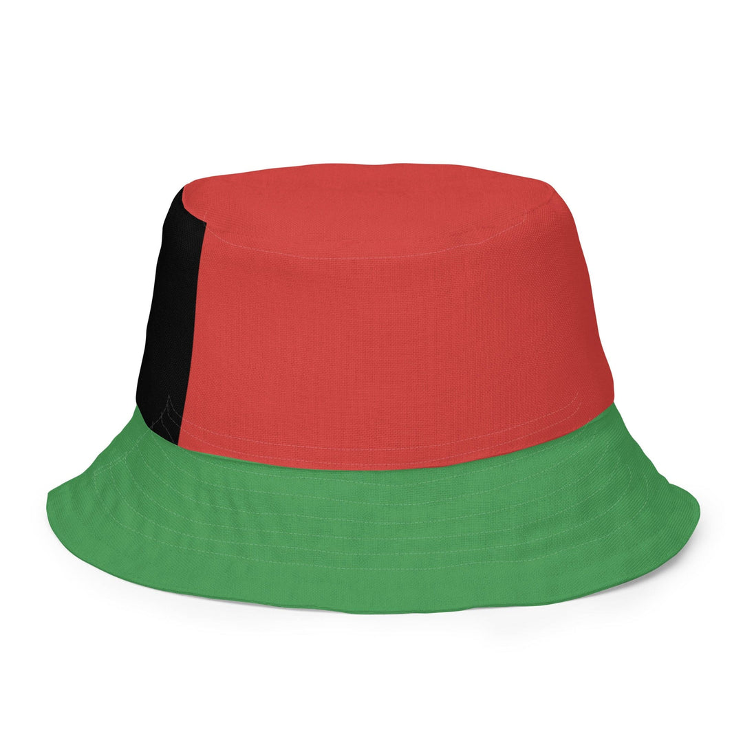 Reversible Bucket Hat Black Red Green Stripped 4 - Unisex | Bucket Hats