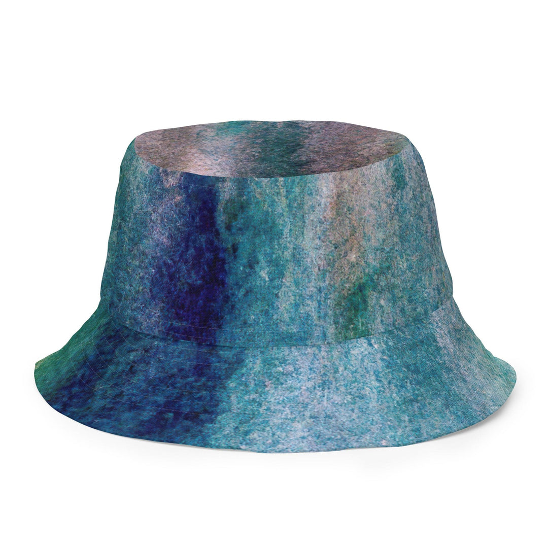 Reversible Bucket Hat Blue Hue Watercolor Abstract Print - Unisex | Bucket Hats