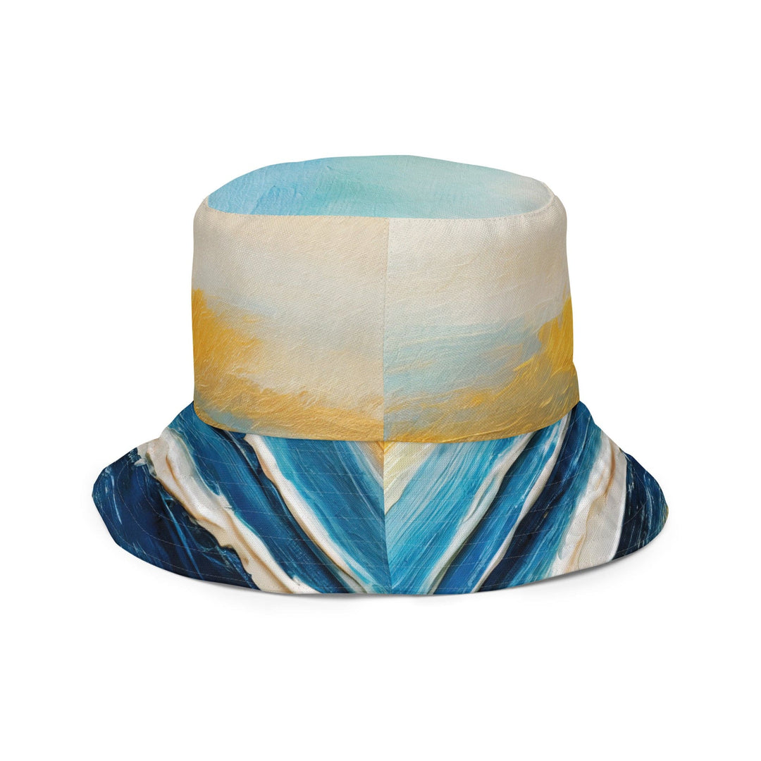 Reversible Bucket Hat Blue Ocean Golden Sunset Print 2 - Unisex | Bucket Hats