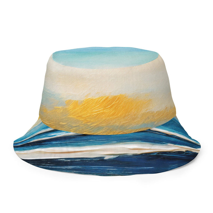 Reversible Bucket Hat Blue Ocean Golden Sunset Print 2 - Unisex | Bucket Hats