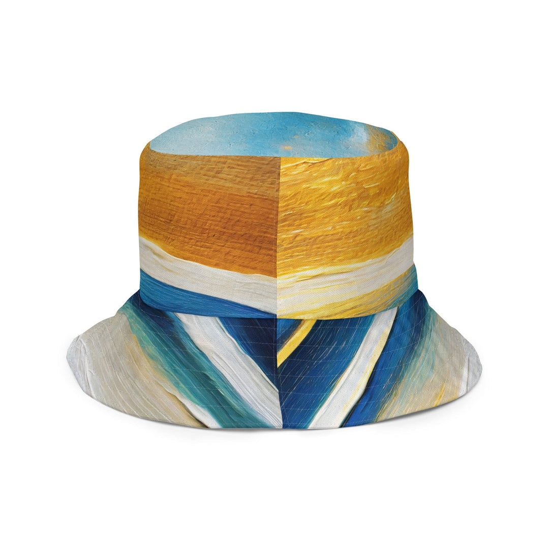 Reversible Bucket Hat Blue Ocean Golden Sunset Print 3 - Unisex | Bucket Hats