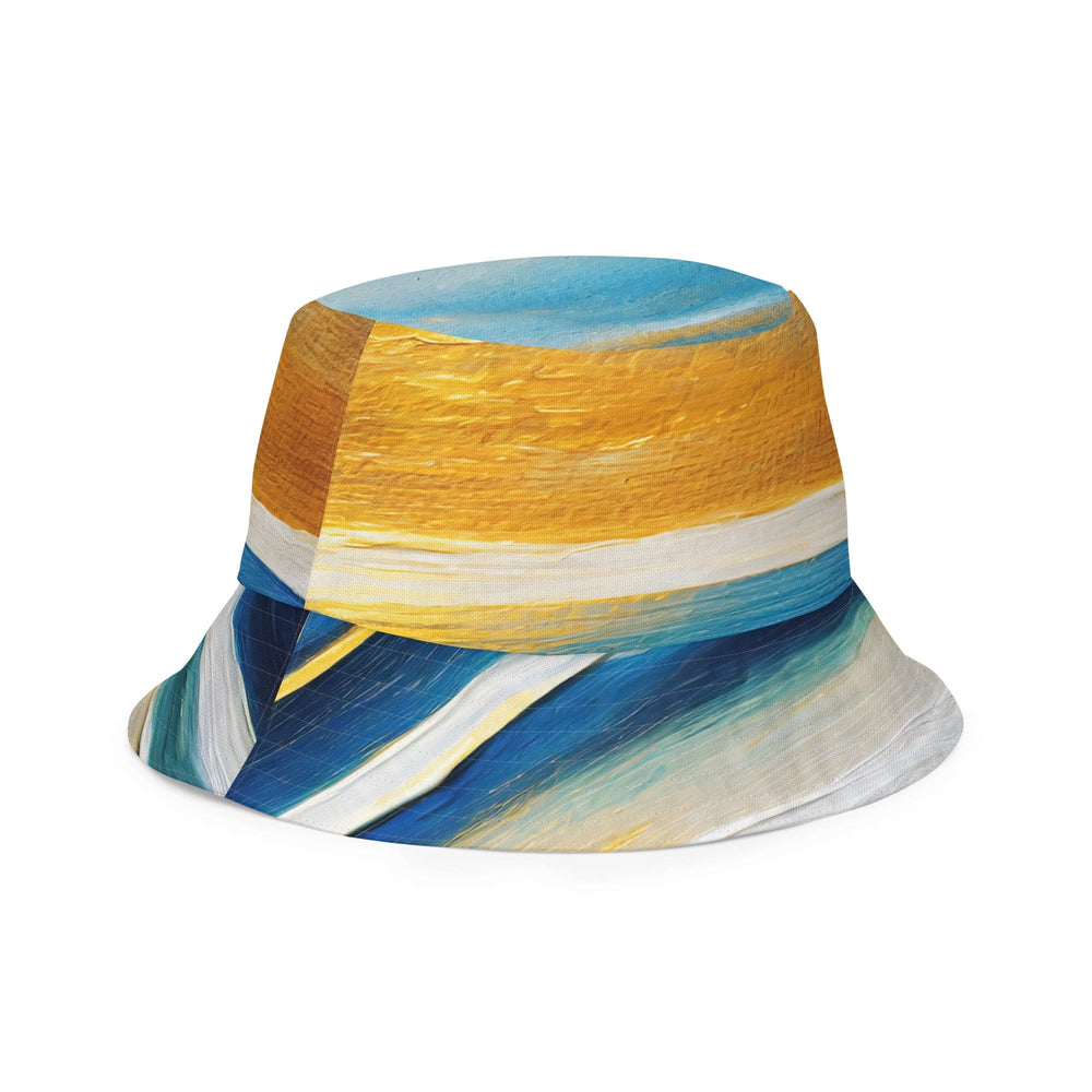 Reversible Bucket Hat Blue Ocean Golden Sunset Print 3 - Unisex | Bucket Hats